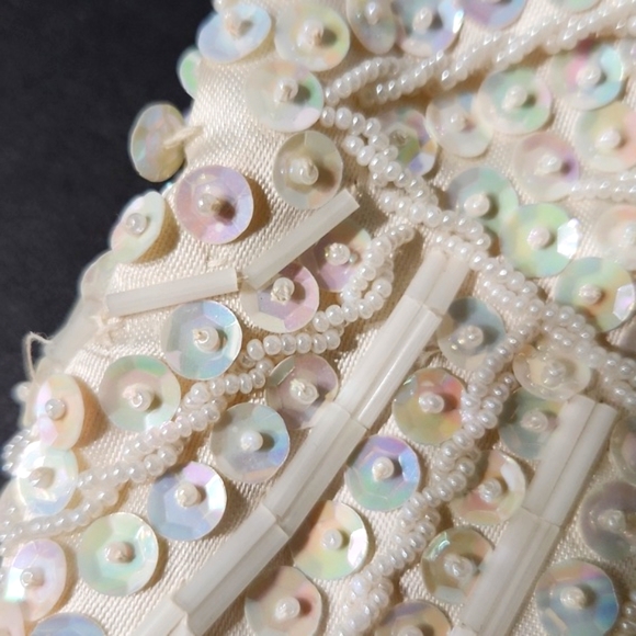 Vintage Beaded Iridescent Sequined Evening Bag - Picture 11 of 13